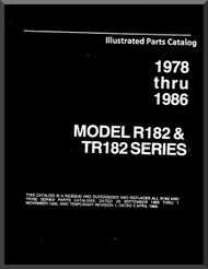 Cessna  R 182  RT 182  Series Aircraft Parts Catalog  Manual 1978 Thru 1986