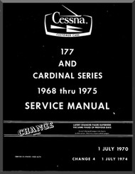 Cessna  177  Series Aircraft Service   Manual 1968 Thru 1975