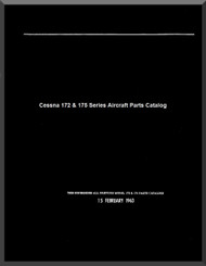 Cessna 172  & 175  Series Aircraft Parts Catalog  Manual 1963