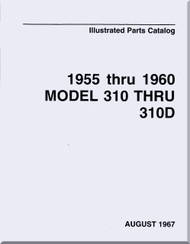 Cessna 310  310 D  Aircraft Parts Catalog  Manual 1955 thru 1960