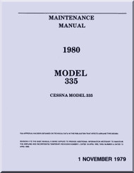 Cessna  335   Aircraft Maintenace  Manual  , 1979