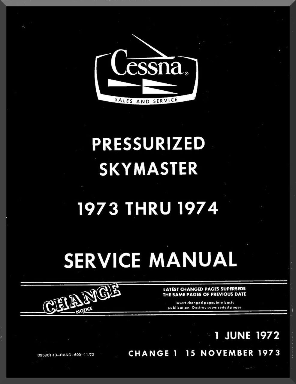Cessna 337 Maintenance Manual