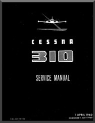 Cessna 310 Aircraft  Service  Manual 1955 thru 1966