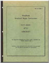 Lockheed R7V-1   Aircraft Handbook Structural Repair Instructions  Manual, An 01-75CM-3,  1956