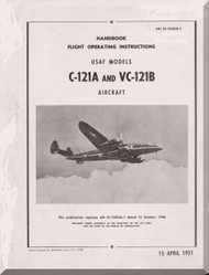 Lockheed  C-121 VC-121 Aircraft Flight Manual - 01-75CKA-1 - 1951