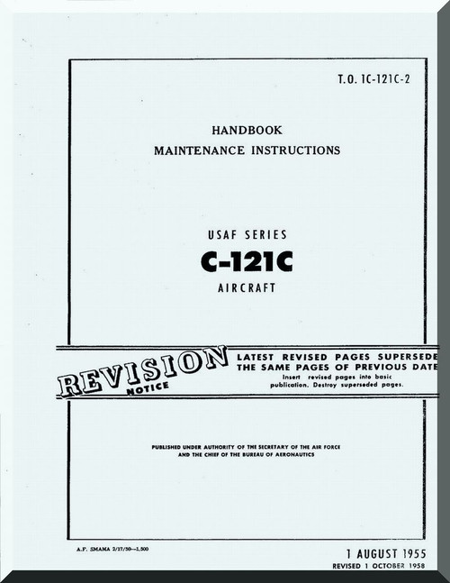 Lockheed C-121  C  Aircraft Maintenance Manual, An 01-121C-2,  1955