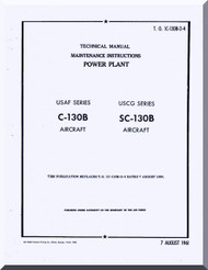 Lockheed C-130 B E, SC-130B Aircraft Maintenance Instructions Power Plants  Manual, T.O. 1C-130B-2-4,  1961