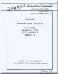 Lockheed C-130 F KC-130F  Aircraft  Handbook  Structural Repair Instructions  Manual 01-75GAA-3, 1961