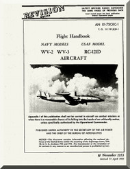Lockheed WV- WV-3 RC-121D   Aircraft Flight Handbook  Manual, An 01-75CKC-1,  1953