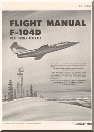 Lockheed F-104 D  Aircraft Flight  Manual,  T.O. 1F-104D-1,  1959 