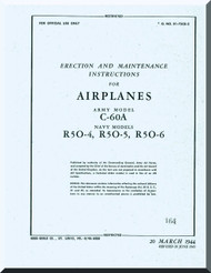 Lockheed C-60 A R5O-4 Aircraft Erection and Maintenance Manual, T.O. 01-75CE-2, 1944