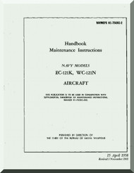 Lockheed EC-121K , WC-121N  Aircraft Handbook Maintenance Manual, An 01-75CKC-2,  1958