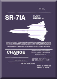 Lockheed SR-71 A Aircraft Flight Manual - 1986