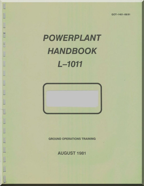Lockheed L-1011 Aircraft Power Plant Handbook Manual