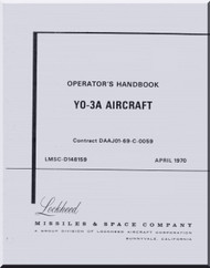 Lockheed YO-3 A Aircraft Operator's Handbook Manual