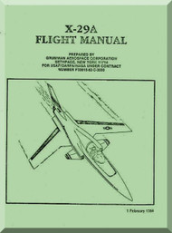 Grumman X29 A Aircraft Flight  Manual - 1984