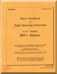 Grumman JRF-5  Airplane Pilot's Handbook  Manual NAVAER 01- 85VF-1 , 1945