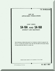 Grumman SA-16 A, B  Aircraft  Applicable Publication  Manual T.O. 1A-16(S)A-01 1957