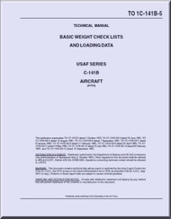 Lockheed C-141 B Aircraft Basic Weight Check List Manual TO 1C-141B-5
