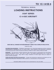 Lockheed C-141 B / C Aircraft Loading Instructions Manual TO 1C-141B-9