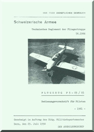 Pilatus P-3 Aircraft Operating Flight Manual - ( German Language ) - Flugzeug P3--03/05 Bedienungvorscrift fur piloten 
