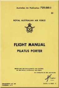 Pilatus PC-6 " Porter " Aircraft Flight Manual - ( English Language ) 