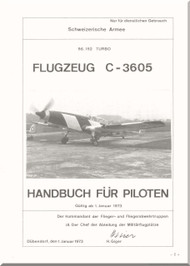 EWK C-3605  Aircraft  Pilot Flight  Manual -  ( German  Language ) - Flugzeug C-3605 Bedienungvorscrift fur piloten 