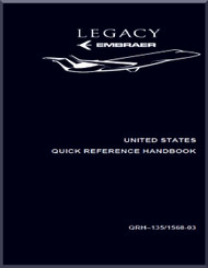 Embraer 135 BJ Legacy Aircraft Quick Reference Handbook Manual 