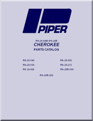 Aircraft Piper Pa-28-140, -150, -160 , -180 -235 -28R180 -28R-200  Cherokee Illustrated  Parts Manual 