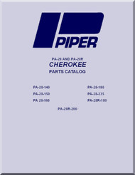 Aircraft Piper Pa-28-140, -150, -160 , -180 -235 -28R180 -28R-200  Cherokee Illustrated Parts Manual