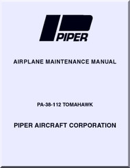Piper Aircraft PA-38-112 T Tomahawk Airplane Maintenance  Manual