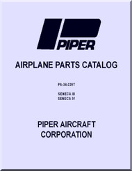 Piper Aircraft PA-34-220 T Seneca  III IV  Airplane Illustrated Parts Catalog   Manual