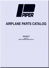Piper Aircraft   Pa-28-181 Archer III Aircraft  Illustrated Parts Catalog Manual