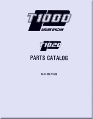 Piper Aircraft Pa-31  T1000 T1020  Aircraft Parts Manual