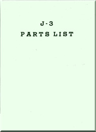 Piper Aircraft  J-3  Parts Cataolg  Manual