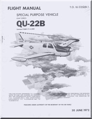 Beechcraft QU-22B Aircraft Flight  Manual  T.O. IU-22(Q)B-1 - 1972