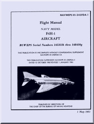 Mc Donnell Douglas  Aircraft F4H-1 Phantom II  Flight Operating  Manual - 01-245FDA-1 - 1960