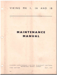 Vickers Viking Mk I Ia Ib Aircraft  Maintenance  Manual - 1947