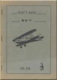Stampe SV4 B Aircraft Flight Pilot's Notes Manual   (English language ) -  1948