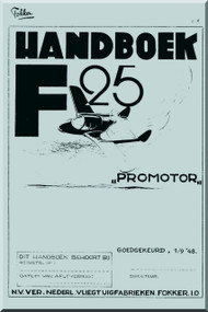Fokker F-25  Aircraft  Handbook Manual -  ( Dutch Language ) 