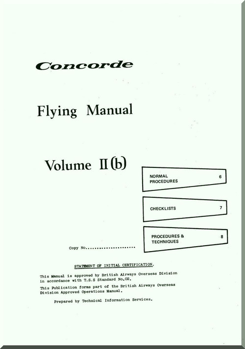 Aerospatiale / BAe / BAC  Concorde  Aircraft Flight Manual V. II B