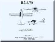SOCATA Rallye Aircraft Illustrated Parts Catalog Manual 