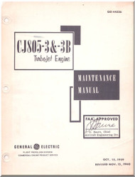 General Electric CJ805-3 & 3B , Aircraft Turbo Jet Engine Maintenance Manual ( English Language ) -1960 - GEI 44526