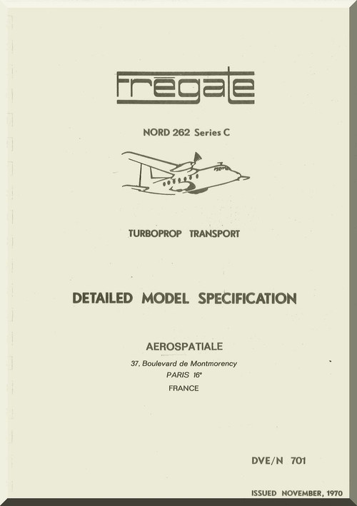 Nord 262 C Fregate Aircraft Specification Manual