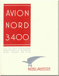 Nord 3400 Aircraft  Technical  Brochure Manual (French language )