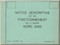 Nord 3400 Aircraft  Maintenance  Manual - Notice Descriptive et de Fonctionnement   -  Text and Planches - 1961 (French language )