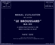 Max Holste Avions M.H. 1521 Aircraft Utilization Manual ( French Language ) , 1965 