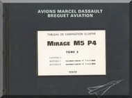Dassault Mirage M5 P4 Aircraft   Part Catalog  Manual , Section 7 and 8 , Text ( French  Language )