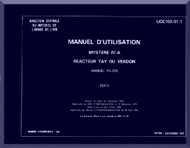 Dassault Myster  IV A  Aircraft  Flight  Manual - Text , ( French Language ) -  UCC 103-1-1 , 1970
