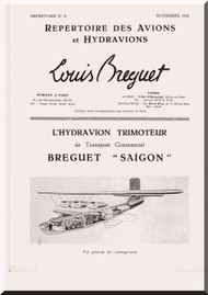 Breguet Saigon  Aircraft Technical Brochure  Manual ( French Language ) 